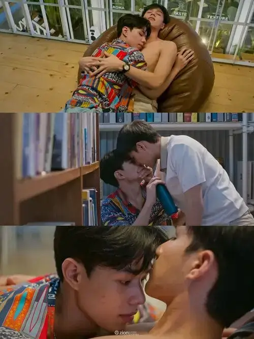cooking-crush-the-series-2023-hinh-anh-4 Loạt cảnh thân mật của cặp đôi phụ Cooking Crush The Series trong căn phòng đầy sách