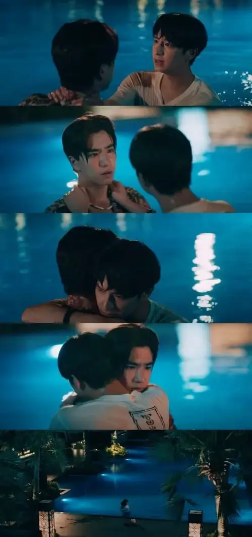 dangerous-romance-the-series-2023-hinh-anh-7 Dangerous Romance The Series với cảnh ôm nhau xúc động bên hồ bơi về đêm