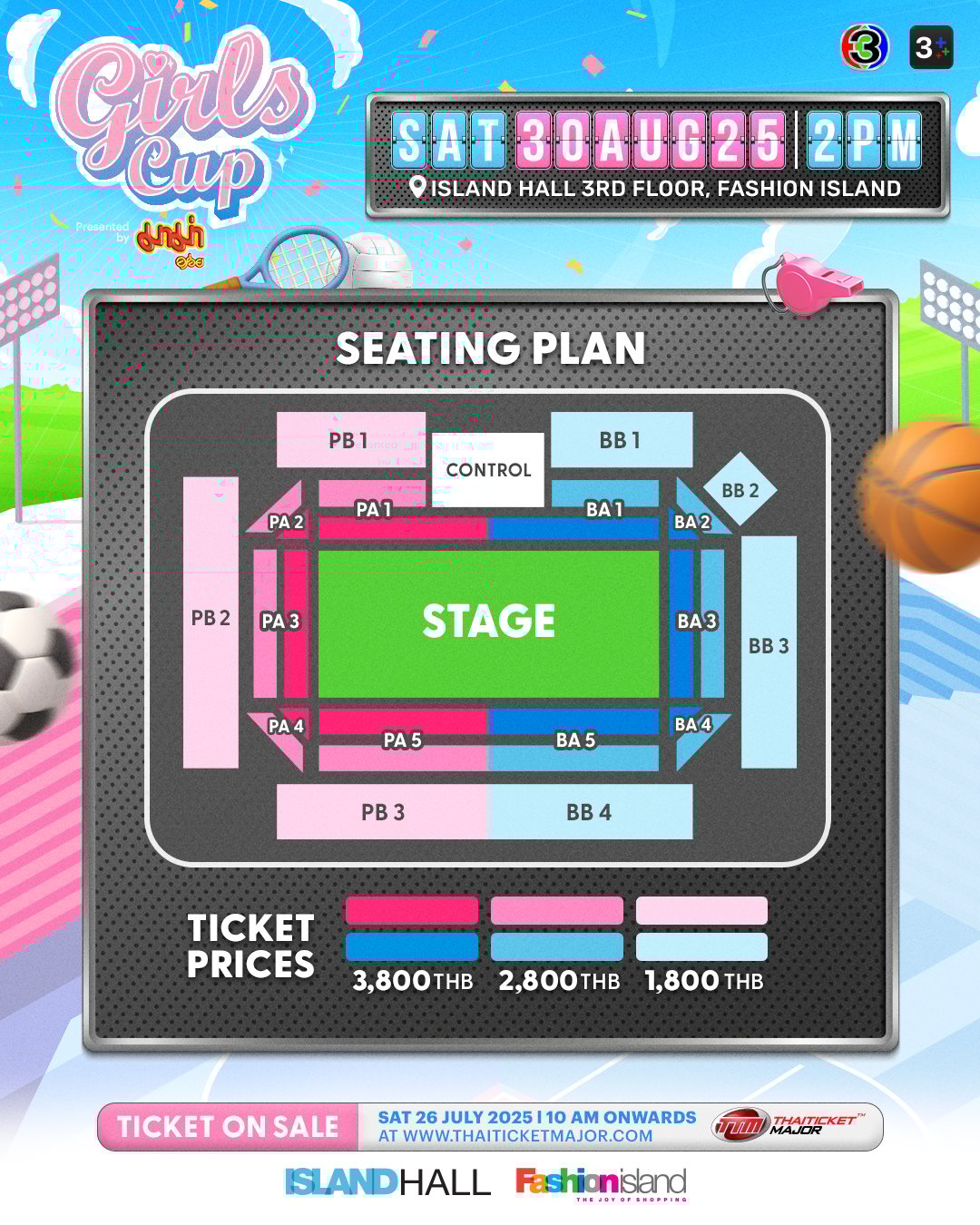 Sơ đồ chỗ ngồi của sự kiện Girls Cup