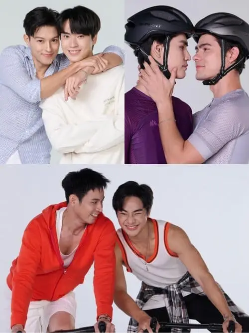 phim-love-like-a-bike-the-series-2026-thu-vien-hinh-anh-2 Bộ ảnh 3 cặp đôi tạo dáng studio, Love Like a Bike The Series