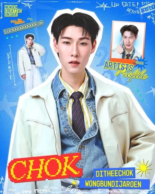 chok-ditheechok-wongbunditjaroen-thu-vien-hinh-anh-2 Ảnh profile Chok Ditheechok Wongbunditjaroen với thiết kế poster xanh nổi bật, phong cách nghệ sĩ trẻ cá tính